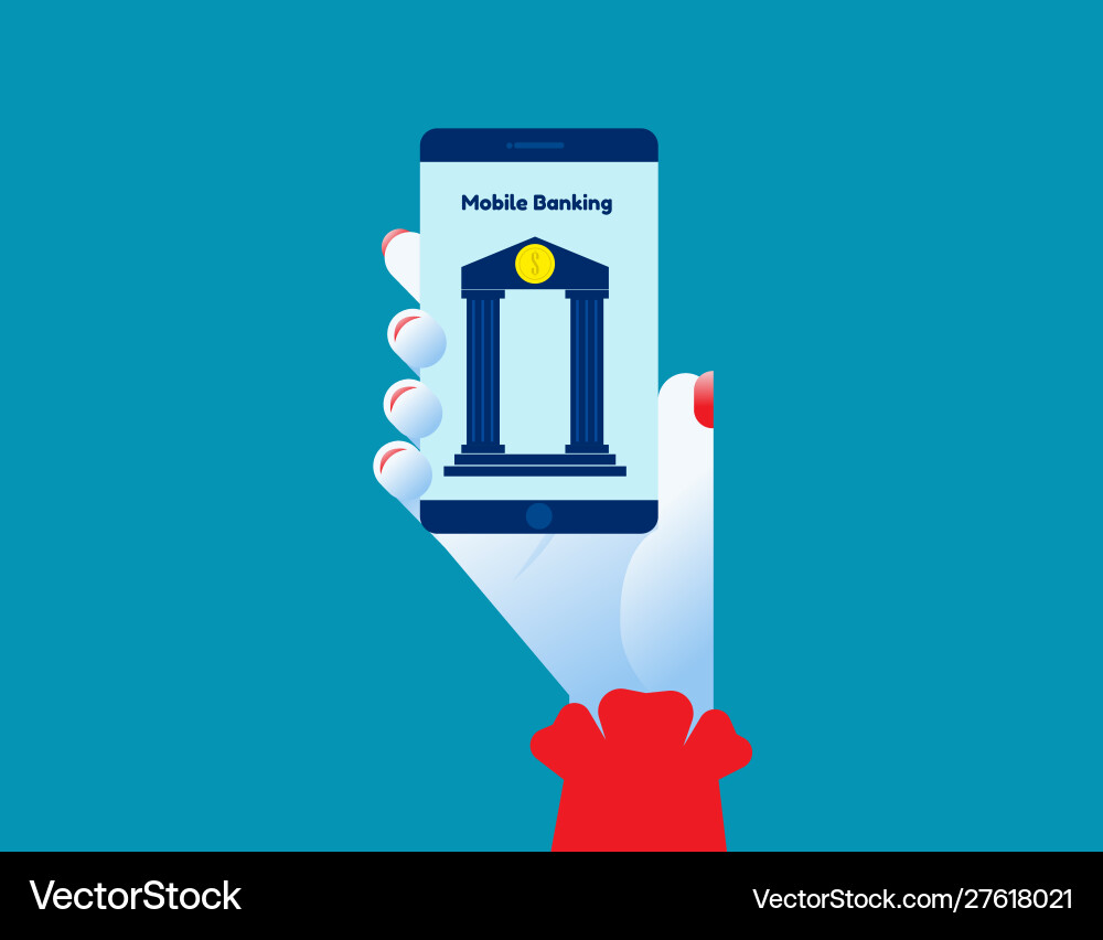 Mobile banking concept technology Royalty Free Vector Image