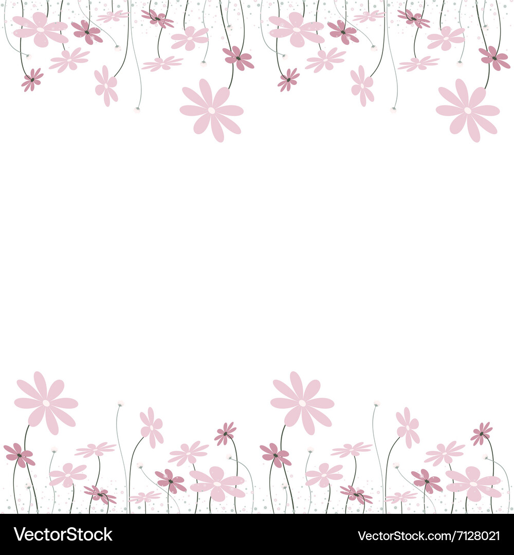 Pink flowers Royalty Free Vector Image - VectorStock
