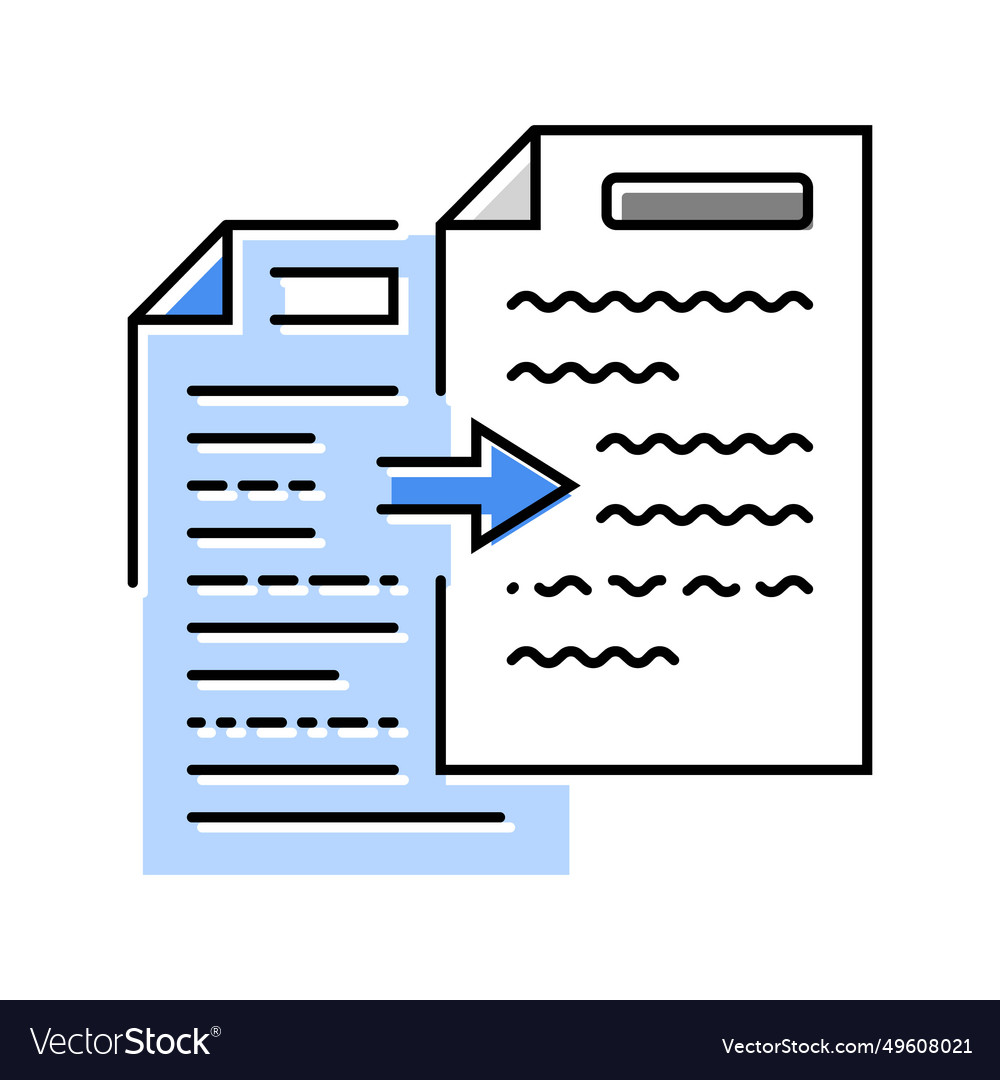Plain language technical writer color icon vector image Plain language technical writer color icon