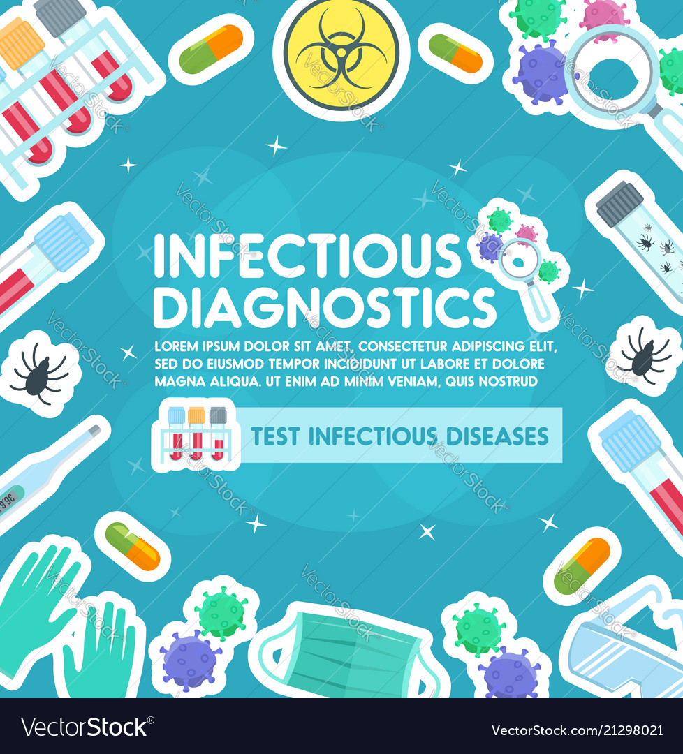 Poster for infection or viral diagnostics Vector Image