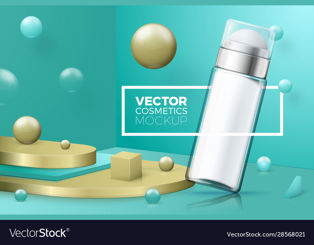 Realistic abstract corner scene with text vector image Realistic abstract corner scene with text