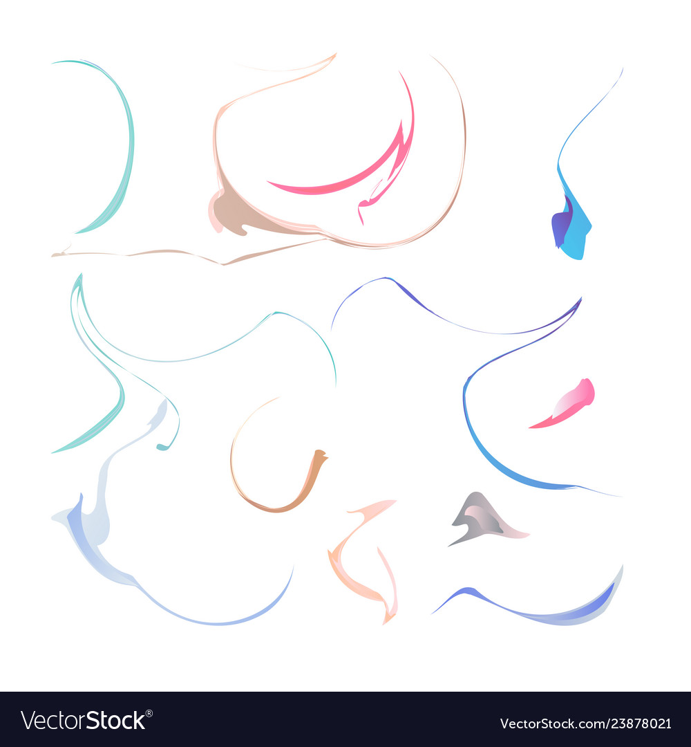 Set multicolored gradient design elements Vector Image Set multicolored gradient design elements