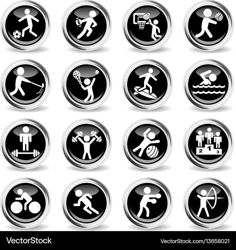 Sport icon set Royalty Free Vector Image - VectorStock