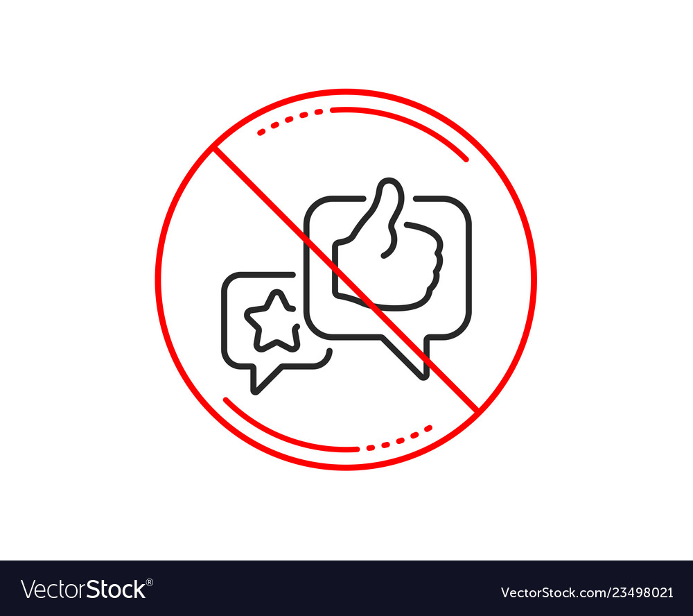 Star like hand line icon feedback rating sign