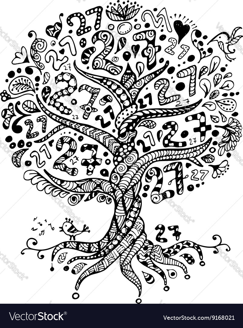 Tree 27 with roots entangle for your design