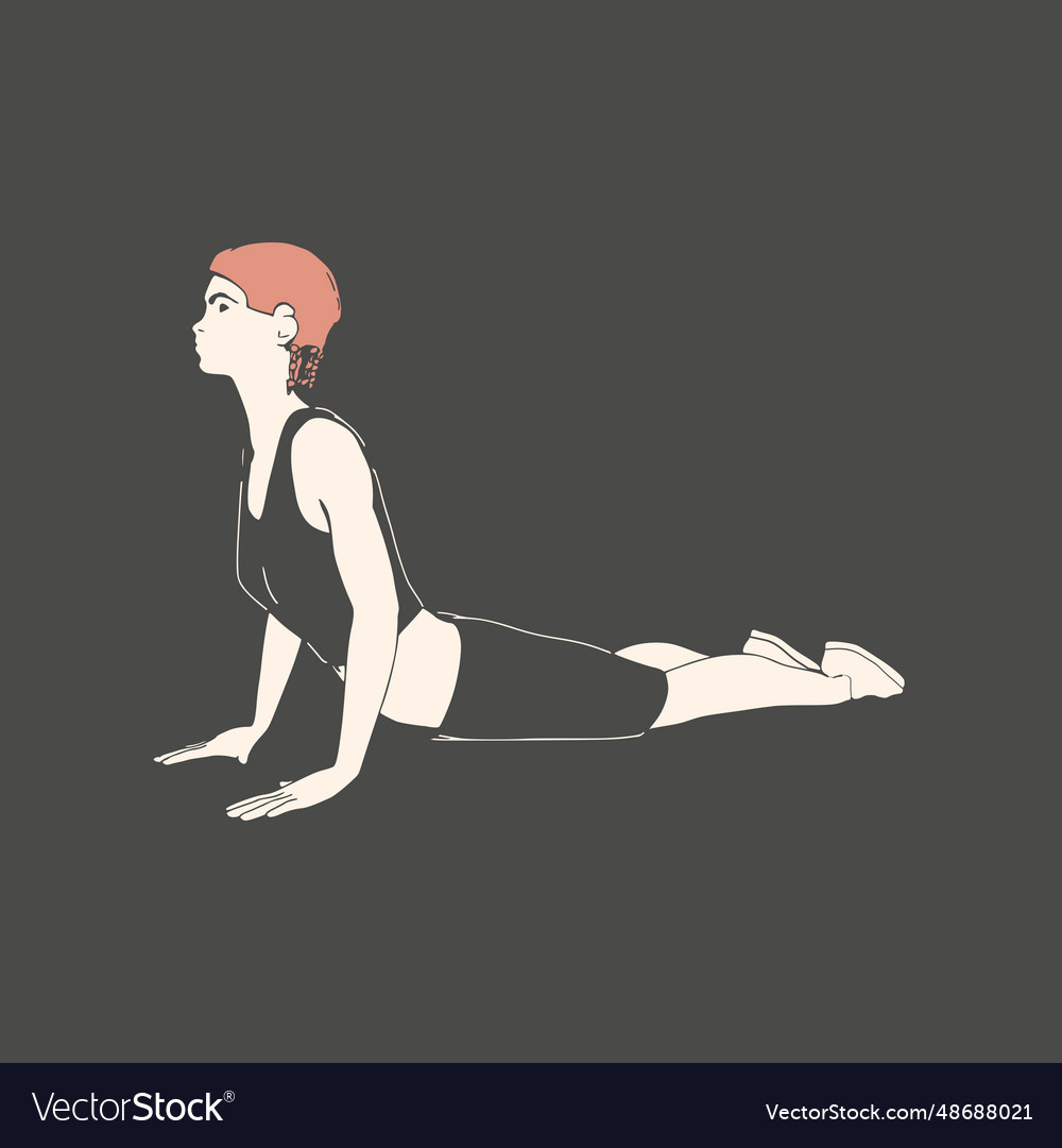 Young Female Workout Sport Girl Doing Stretching Vector Image 4088