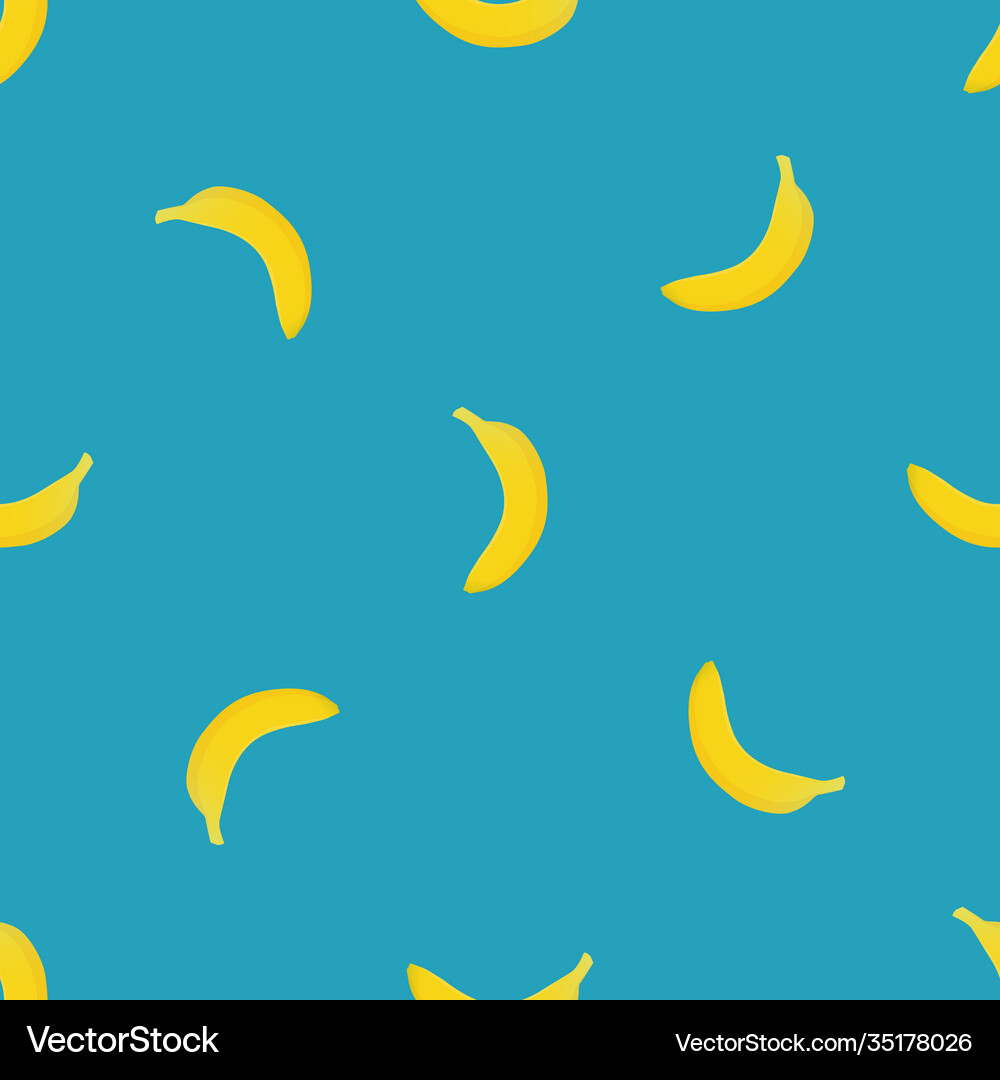 Banana seamless pattern background Royalty Free Vector Image