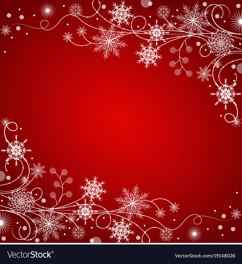 Beautiful winter frame made of snowflakes Vector Image