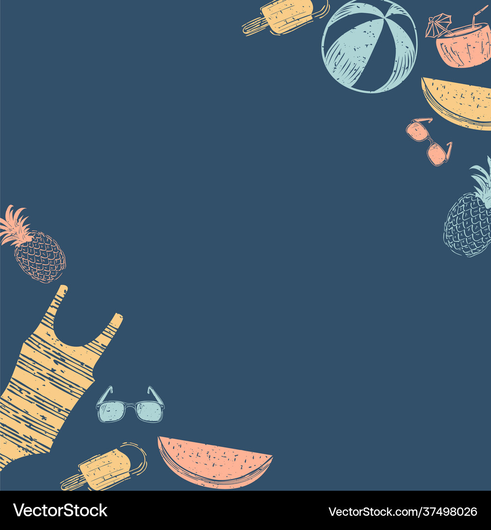 Blue summer background Royalty Free Vector Image