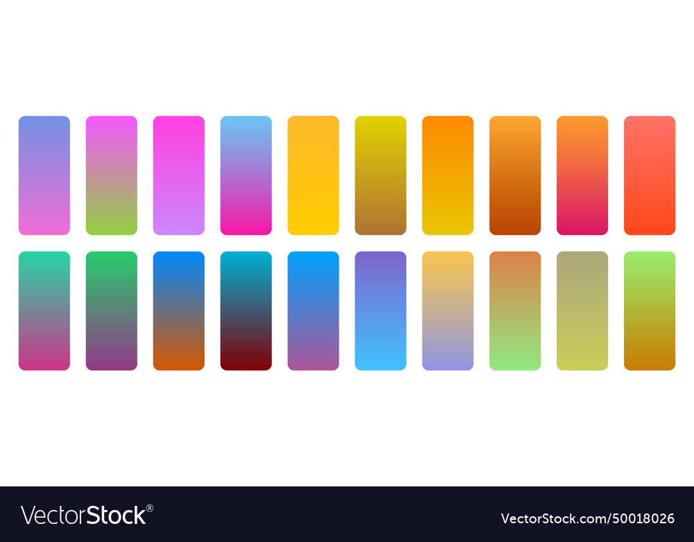 Collection of multicolor vibrant element backdrop Vector Image