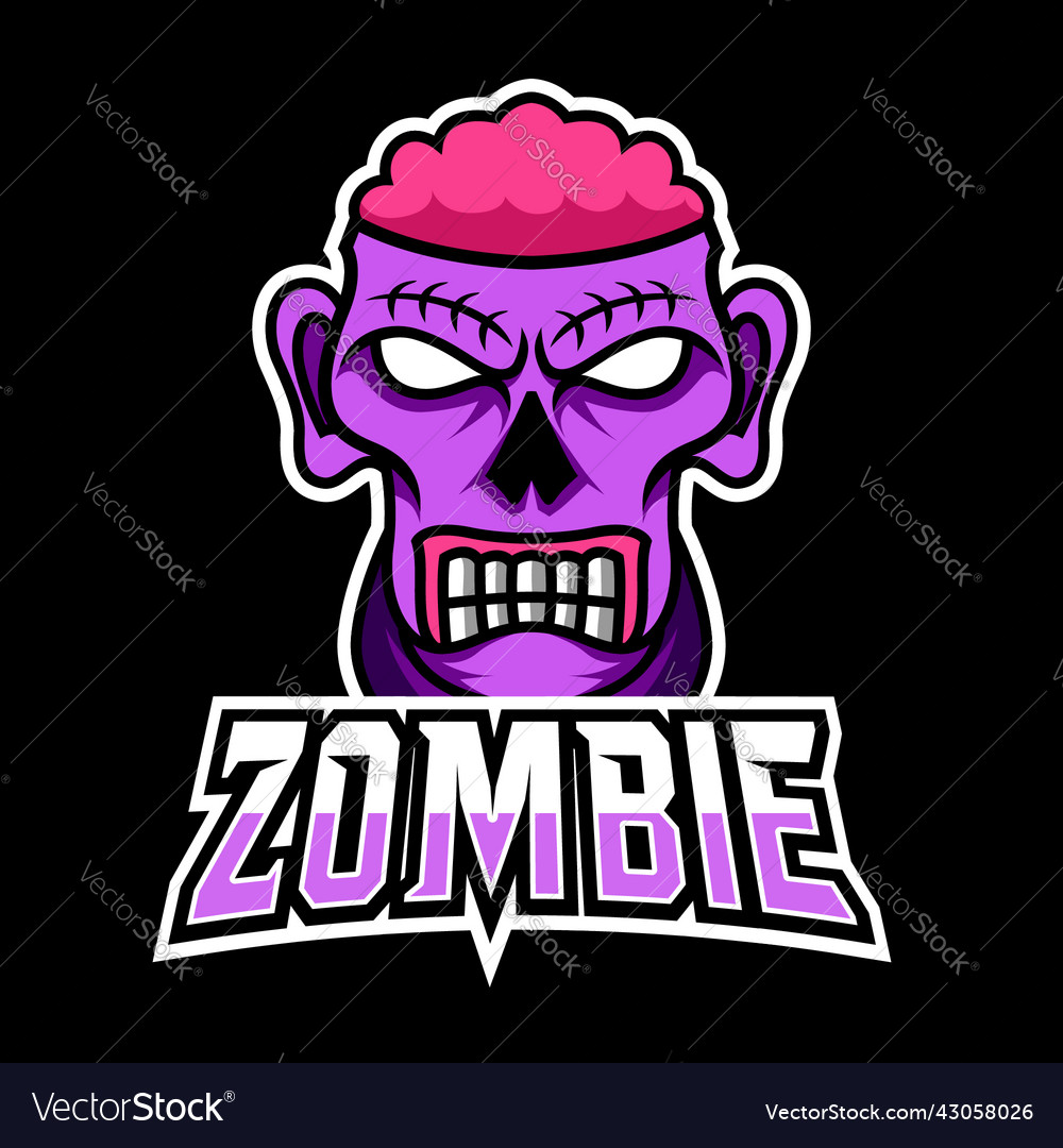 Crazy Gamer Logo Design Template Stock Vector