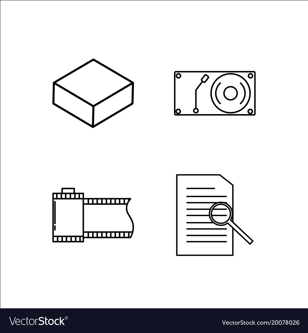 Design und Studio einfache lineare Icon-Setsimple