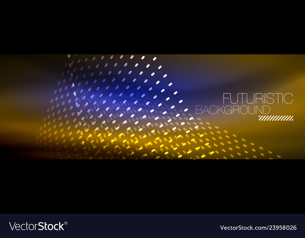 Digital flowing wave particles abstract background vector image Digital flowing wave particles abstract background