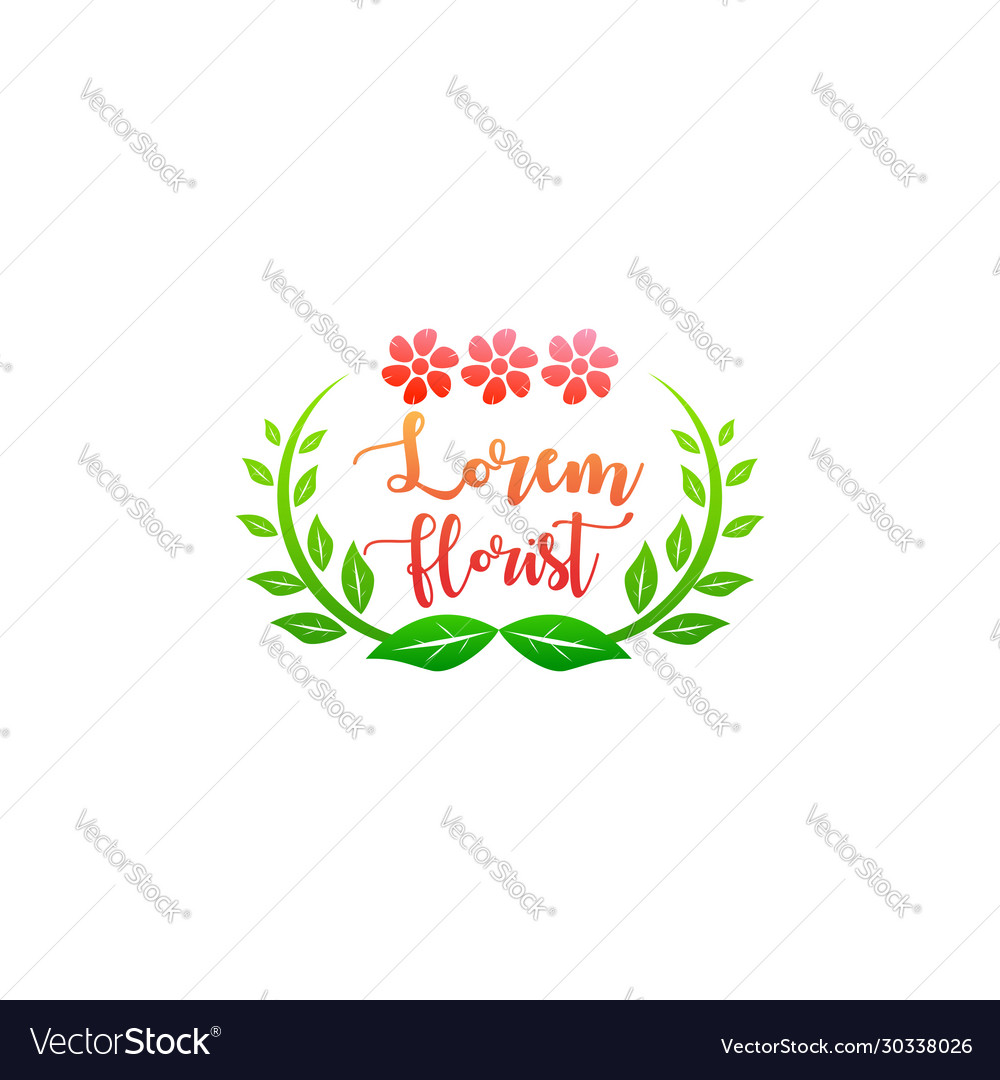 Florist logo design template floral concept