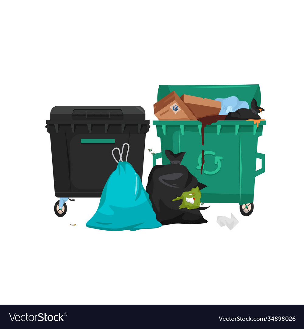 Garbage bins image vector image Garbage bins image