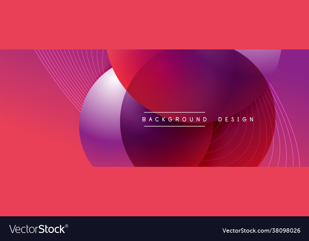 Gradient circles with shadows techno vector image Gradient circles with shadows techno