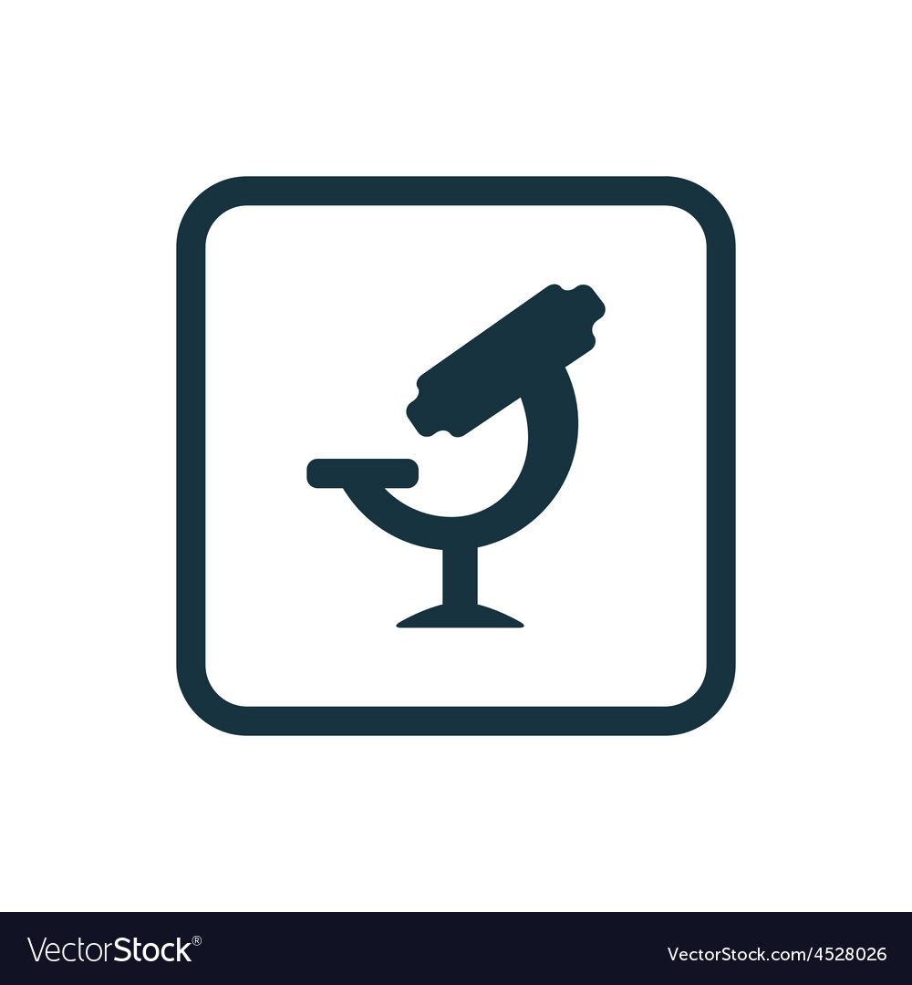 Microscope icon rounded squares button