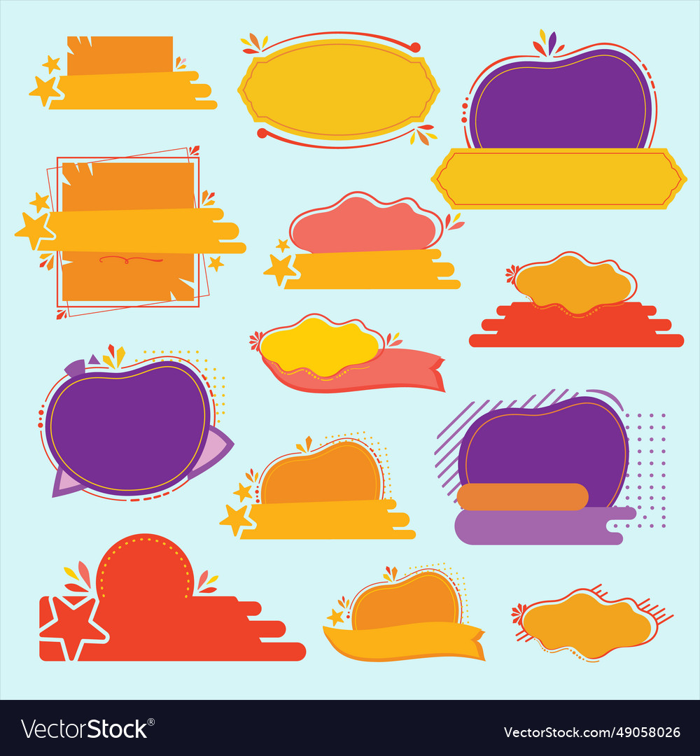 Modern shape set Royalty Free Vector Image - VectorStock