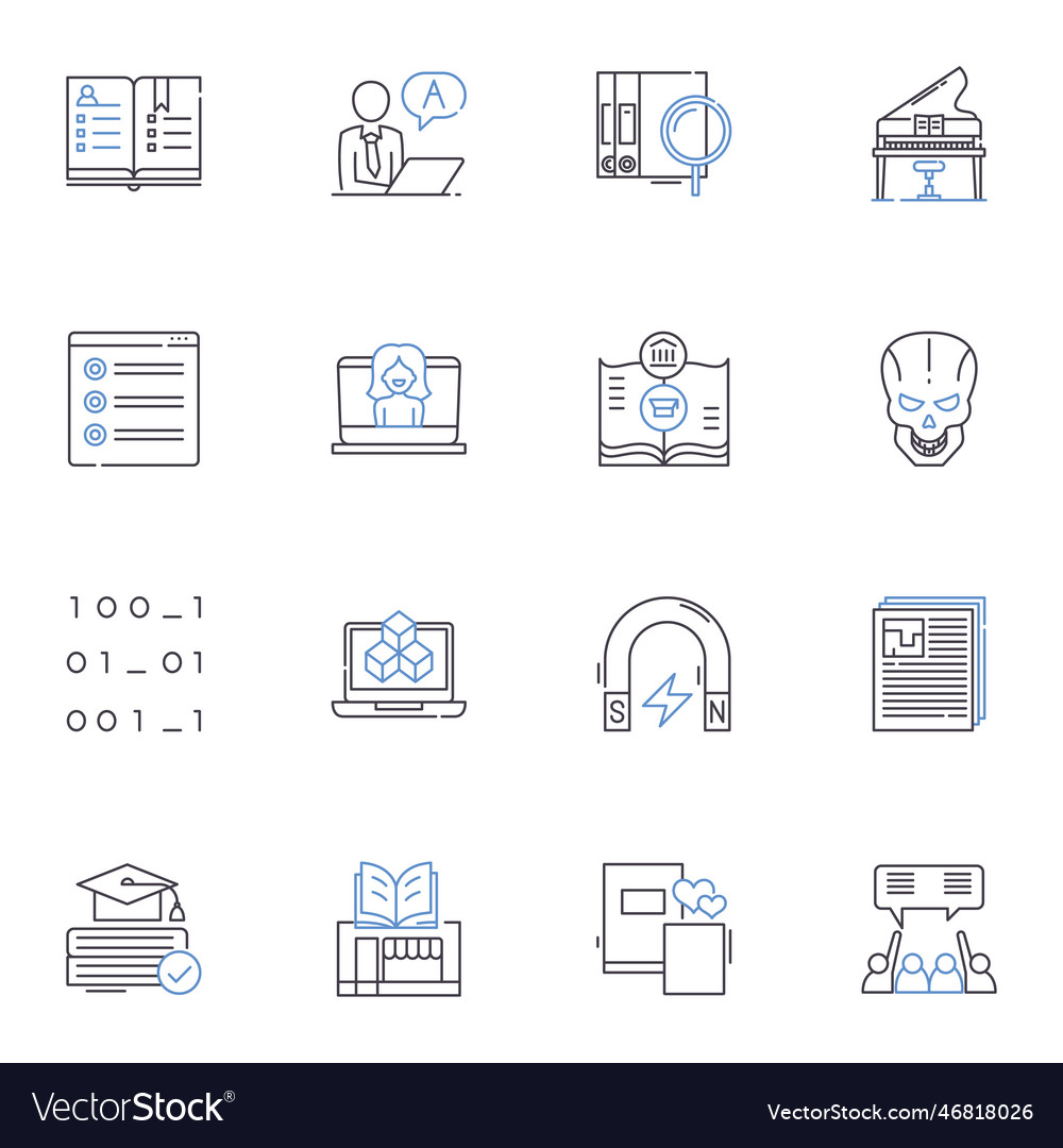 Problem-solving-troubleshooting line icons Vector Image Problem-solving-troubleshooting line icons