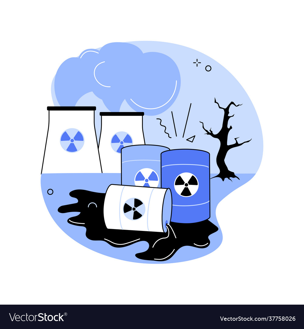 Radioactive pollution abstract concept Royalty Free Vector