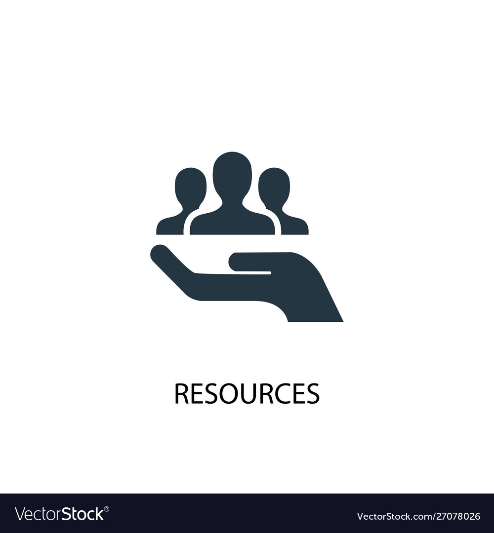 Resources icon simple element