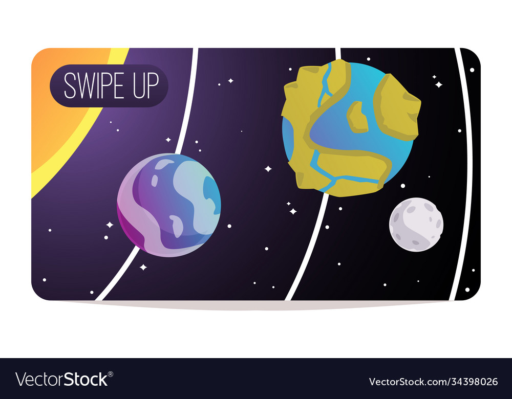Screensaver for computer game with space planets