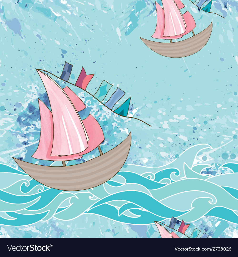 Sea seamless pattern