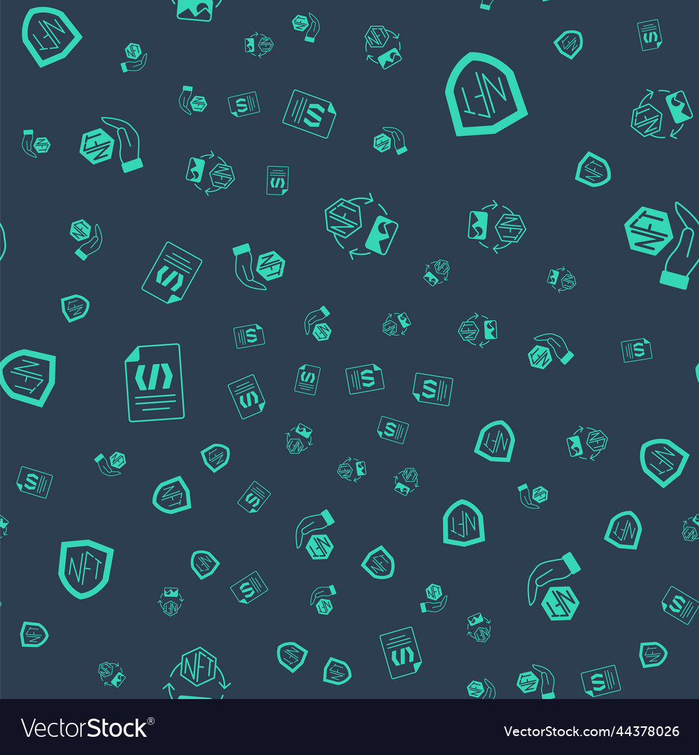 Set nft digital crypto art shield binary code Vector Image Set nft digital crypto art shield binary code