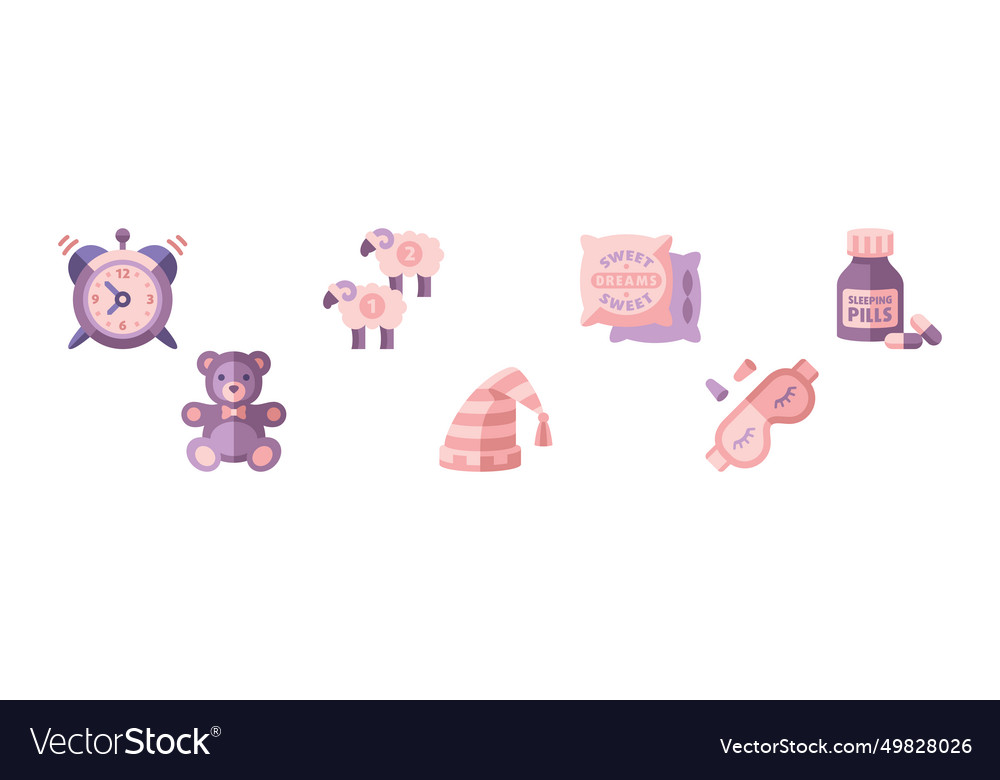 Objekt und Objekt flache Ikone lila Set vector image Objekt und Objekt flache Ikone lila Set