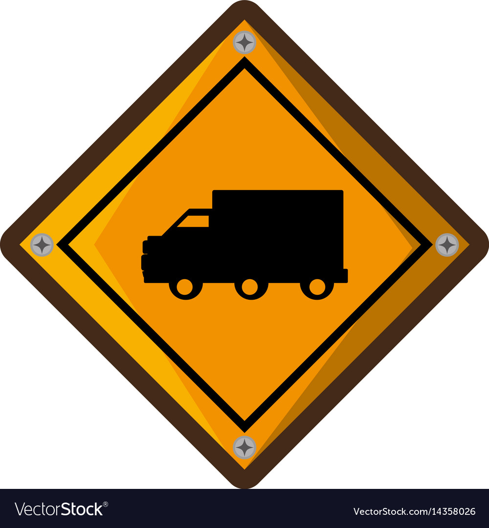 Truck zone traffic signal Royalty Free Vector Image