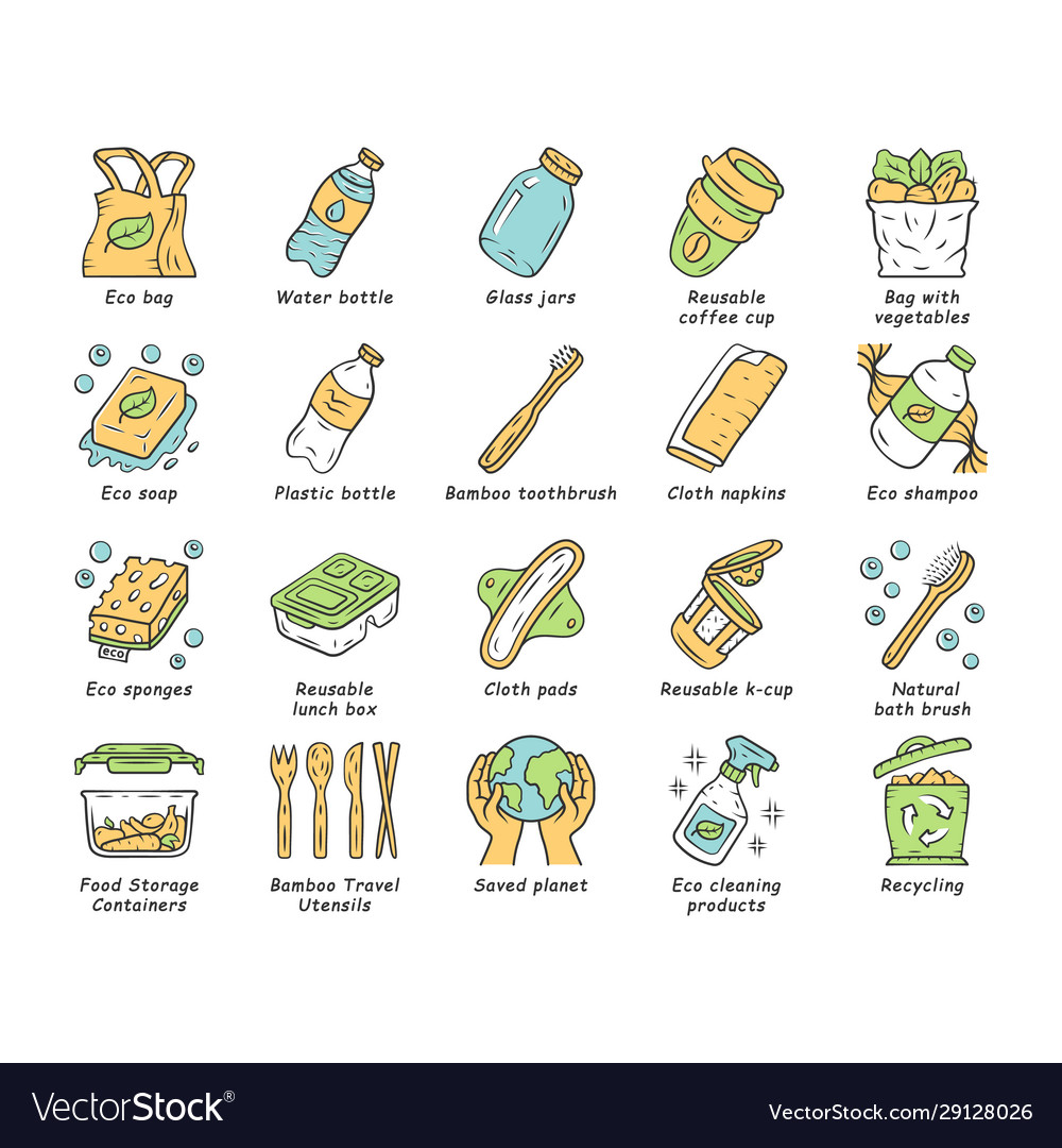 Zero Waste Icons - Sustainable Swaps