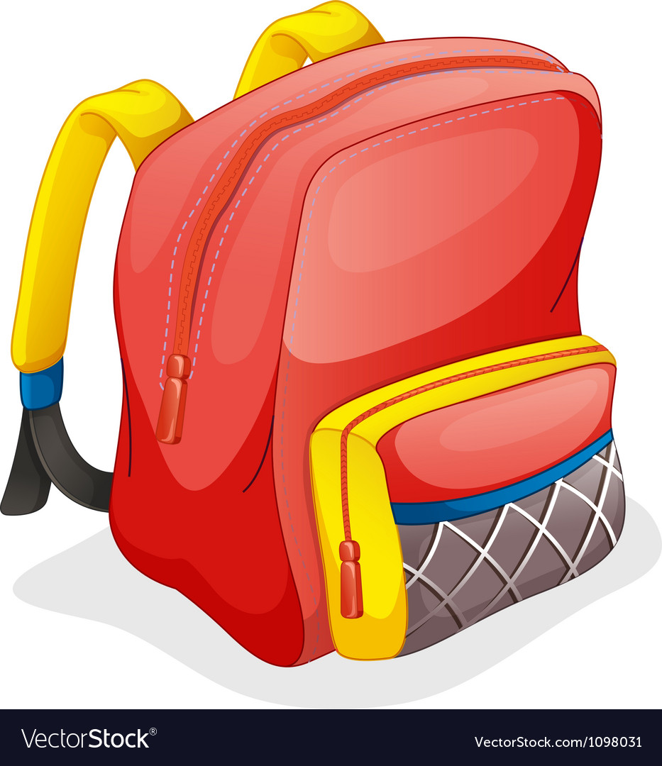 Premium Vector  This cartoon clipart shows a school bag illustration