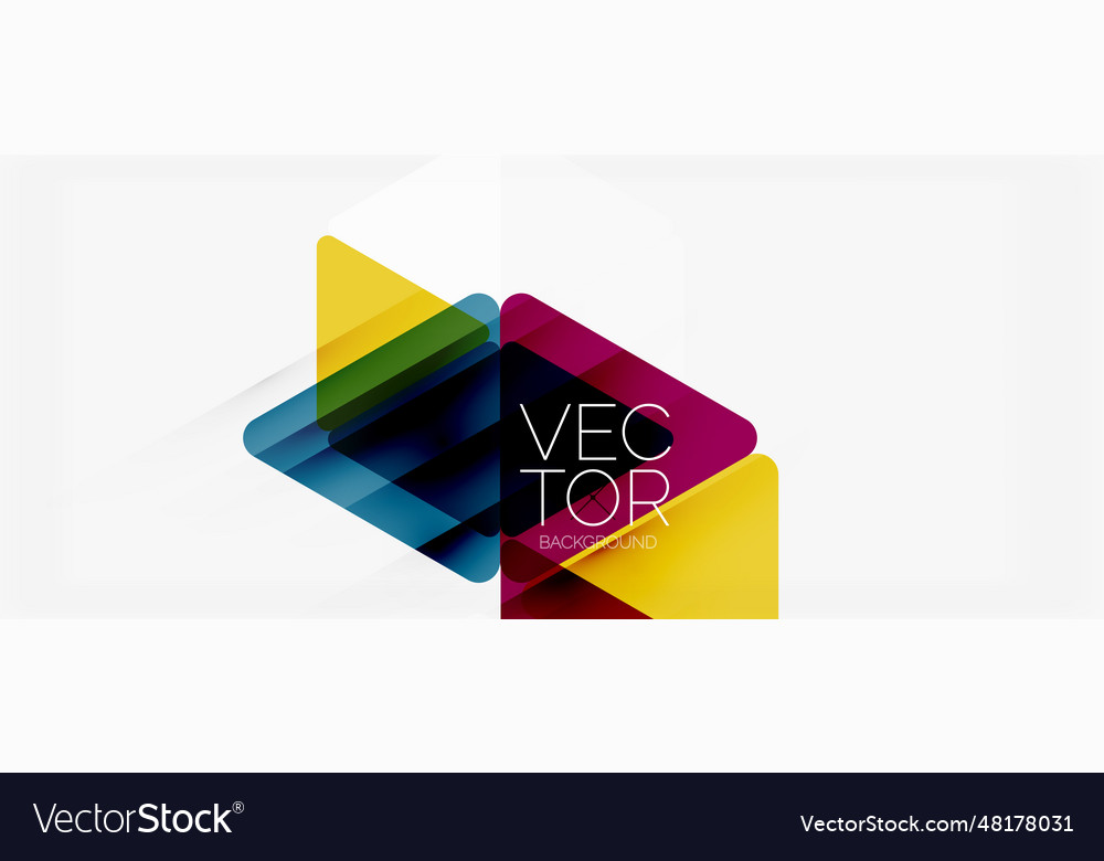 Abstract background color transparent triangles