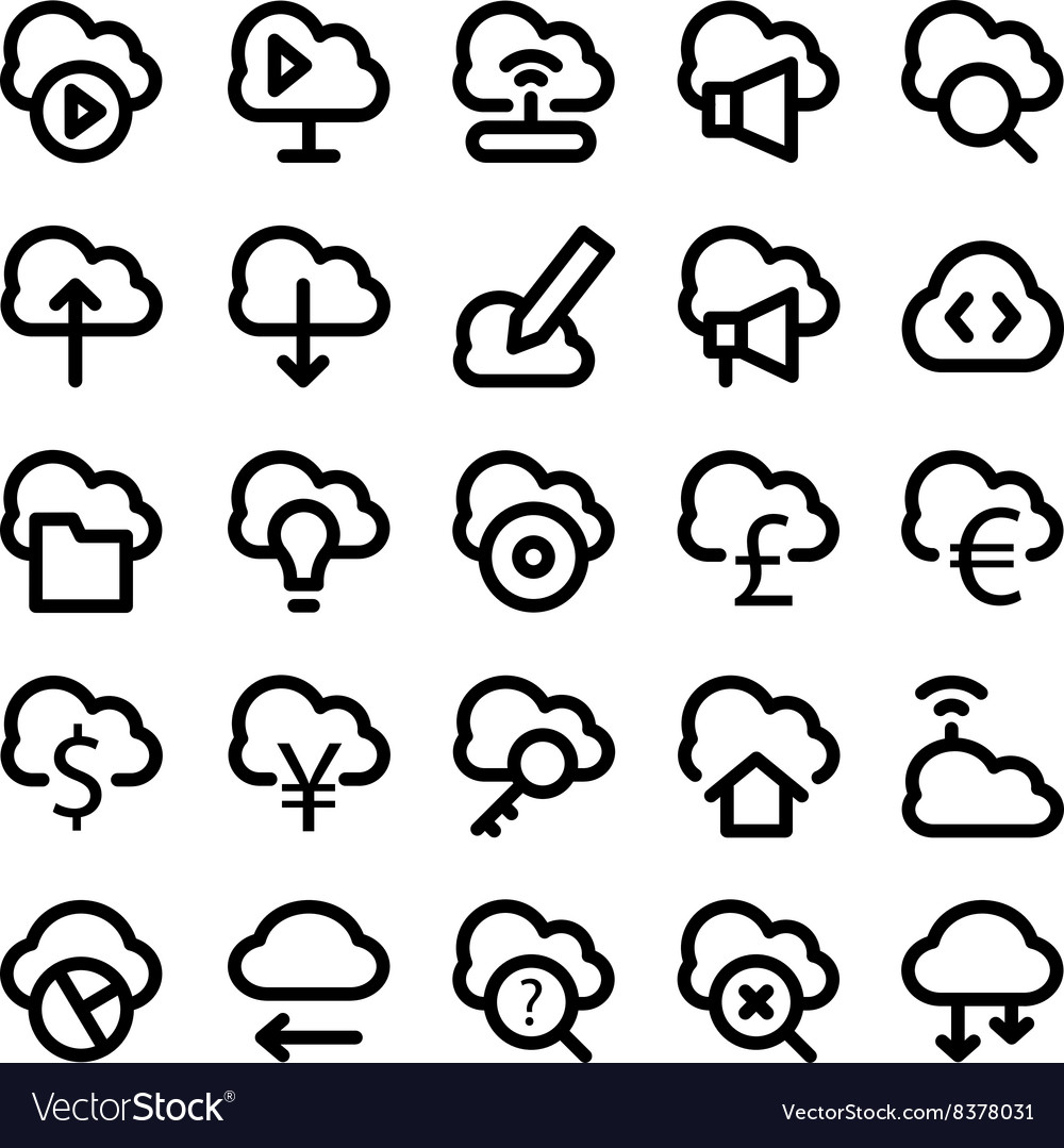 Cloud computing icons 3