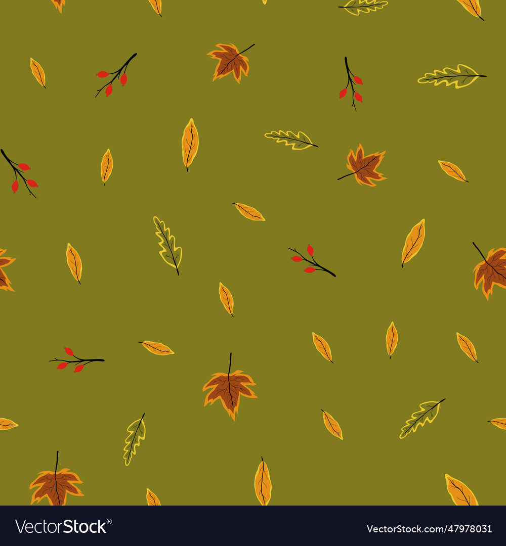 Creative autumn seamless pattern with simple