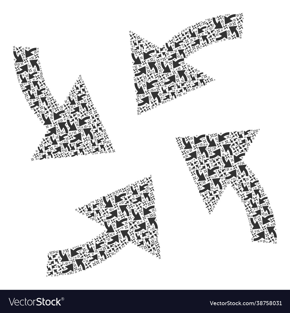 Cyclone arrows fractal composition itself items vector image Cyclone arrows fractal composition itself items