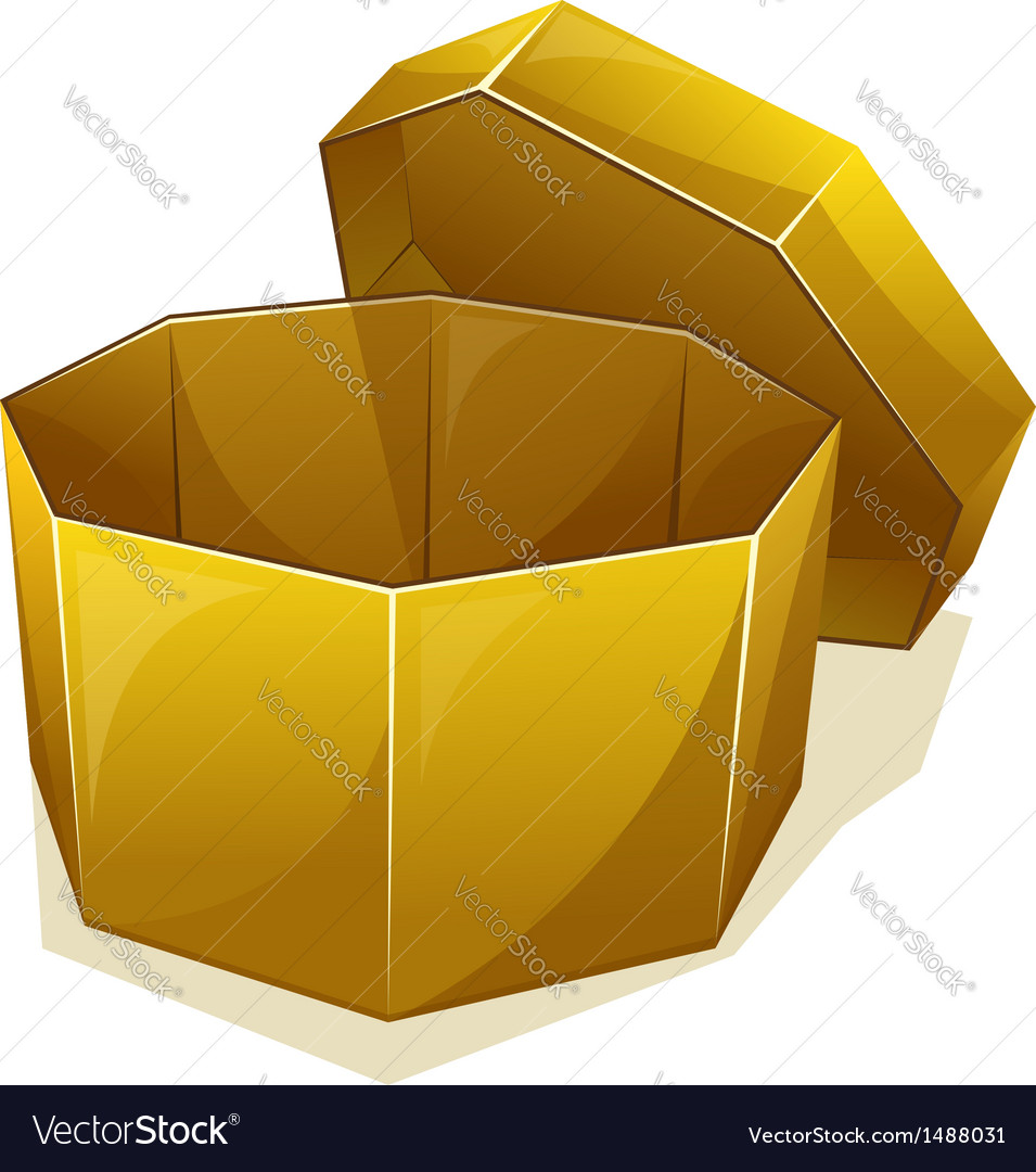 Empty box with open cover