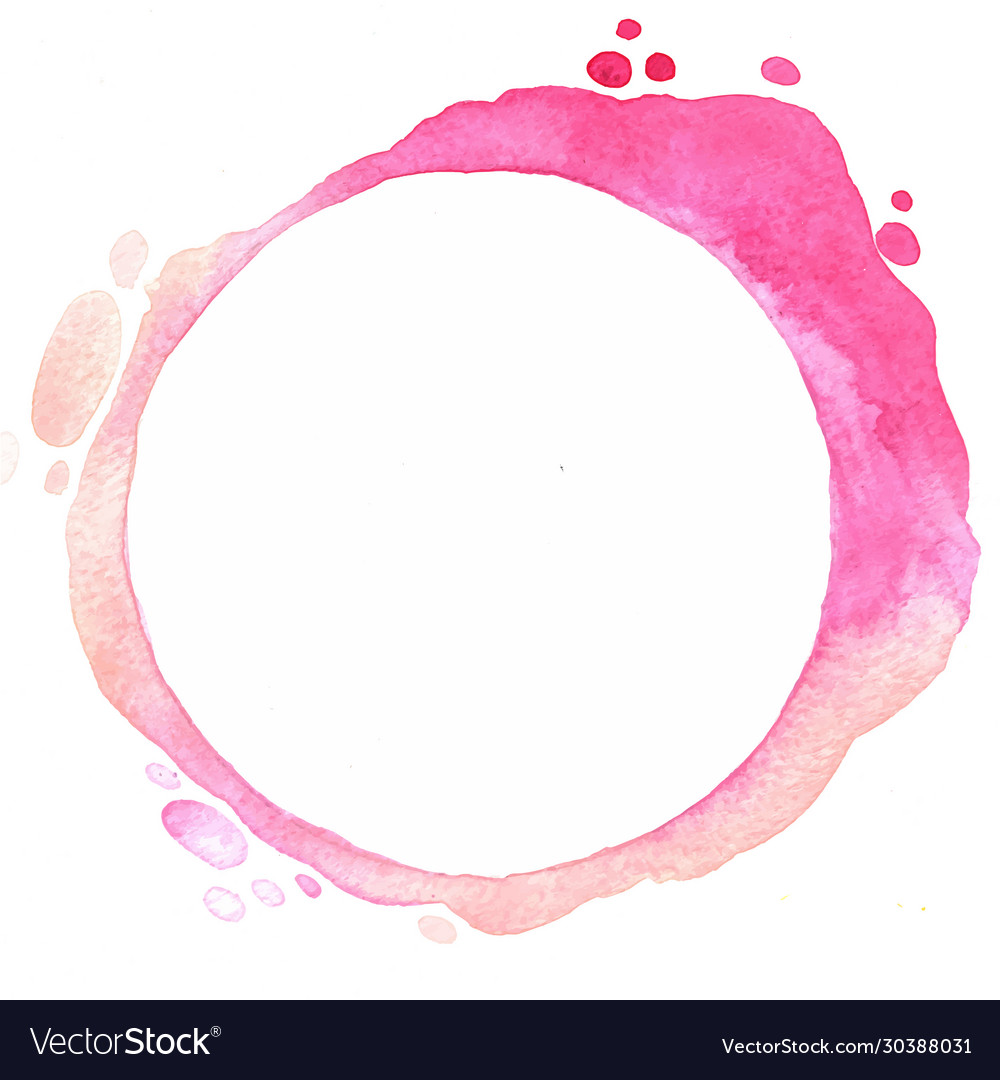 Download Fresh pink watercolor circle shape frame Vector Image