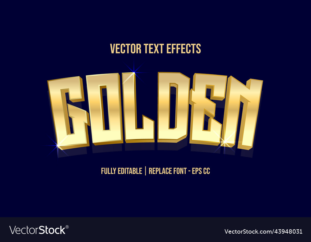 Golden text effects with gradient