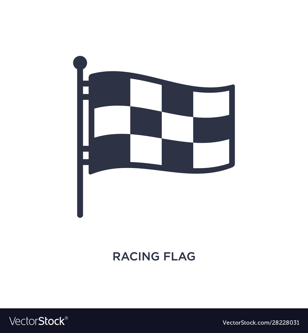 Racing flag icon on white background simple Vector Image