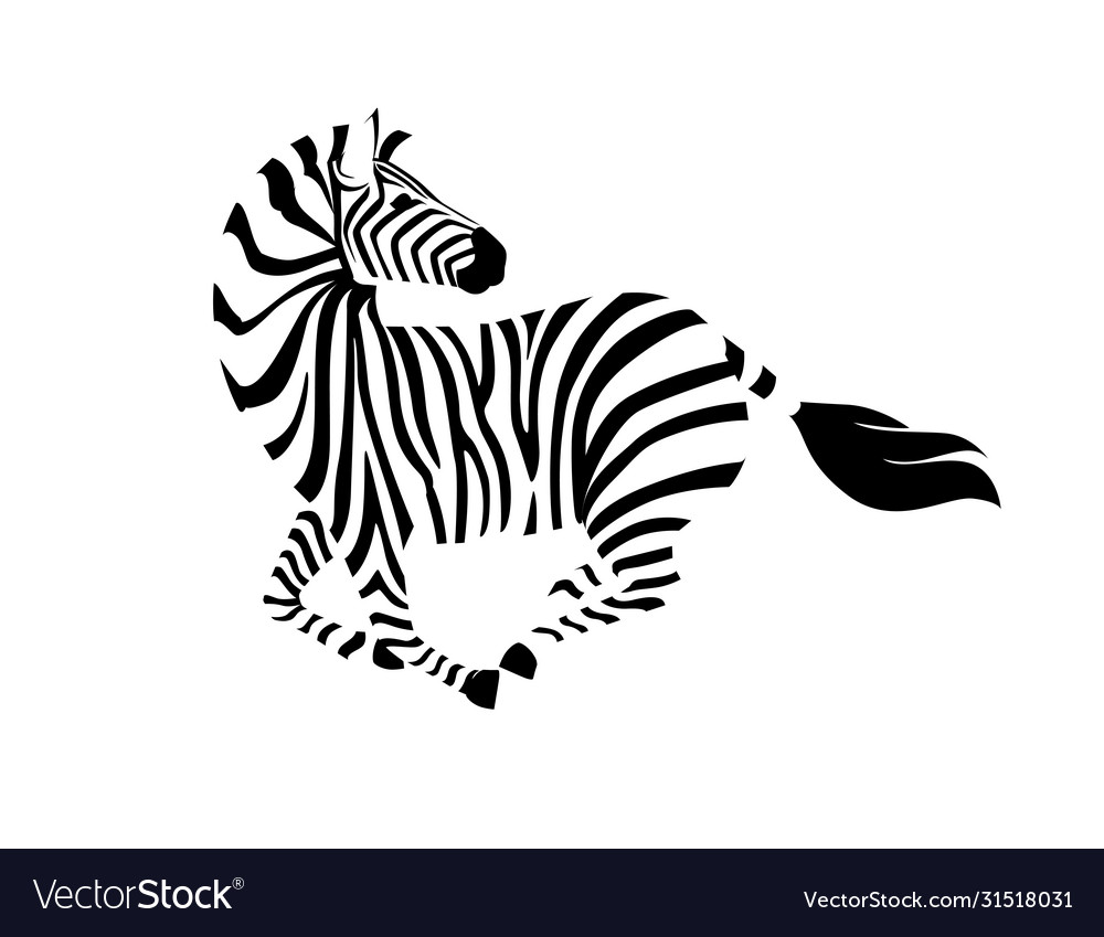 Running Zebra Silhouette