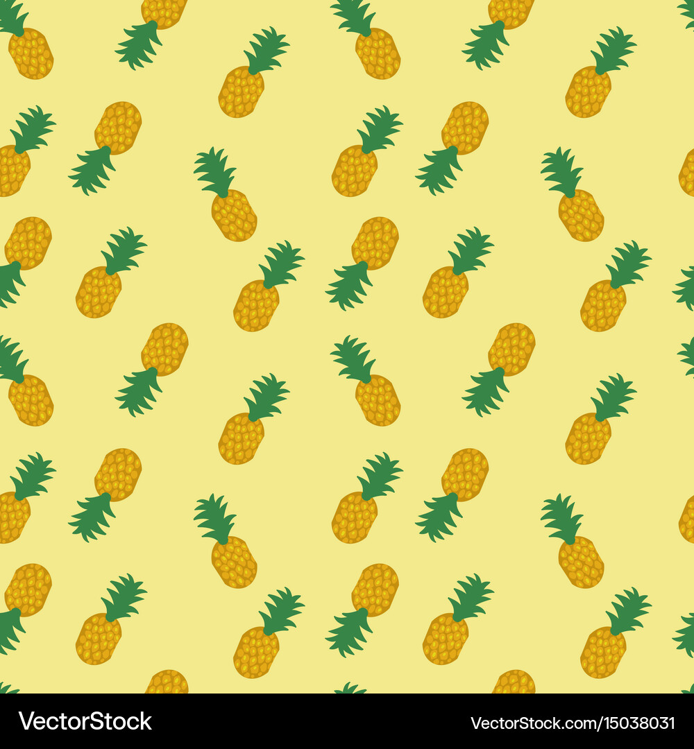 Seamless pineapple pattern on white background Vector Image