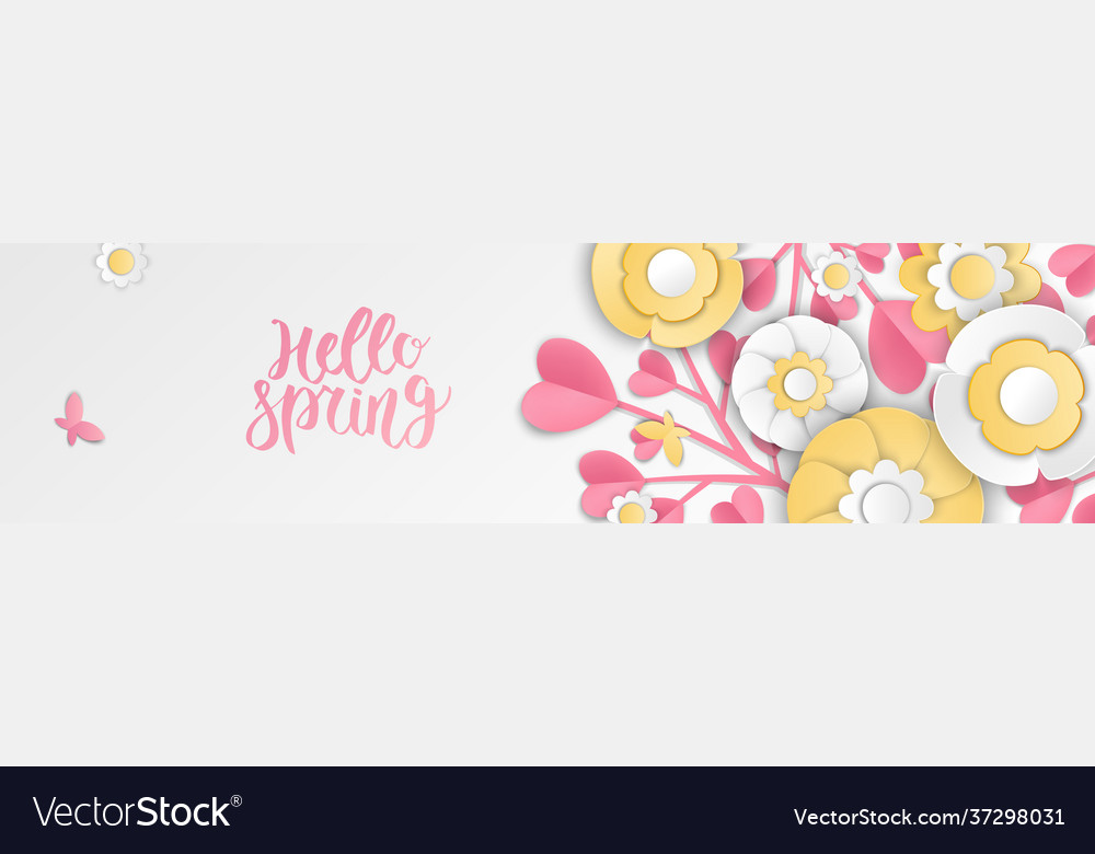 Spring sale Banner mit Blumen perfekt