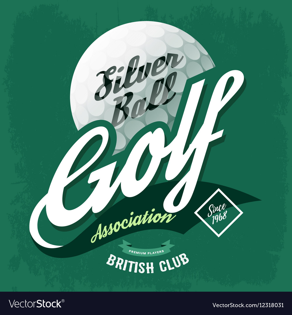 T-shirt Label Symbol Made Of Golf Ball Royalty Free Vector