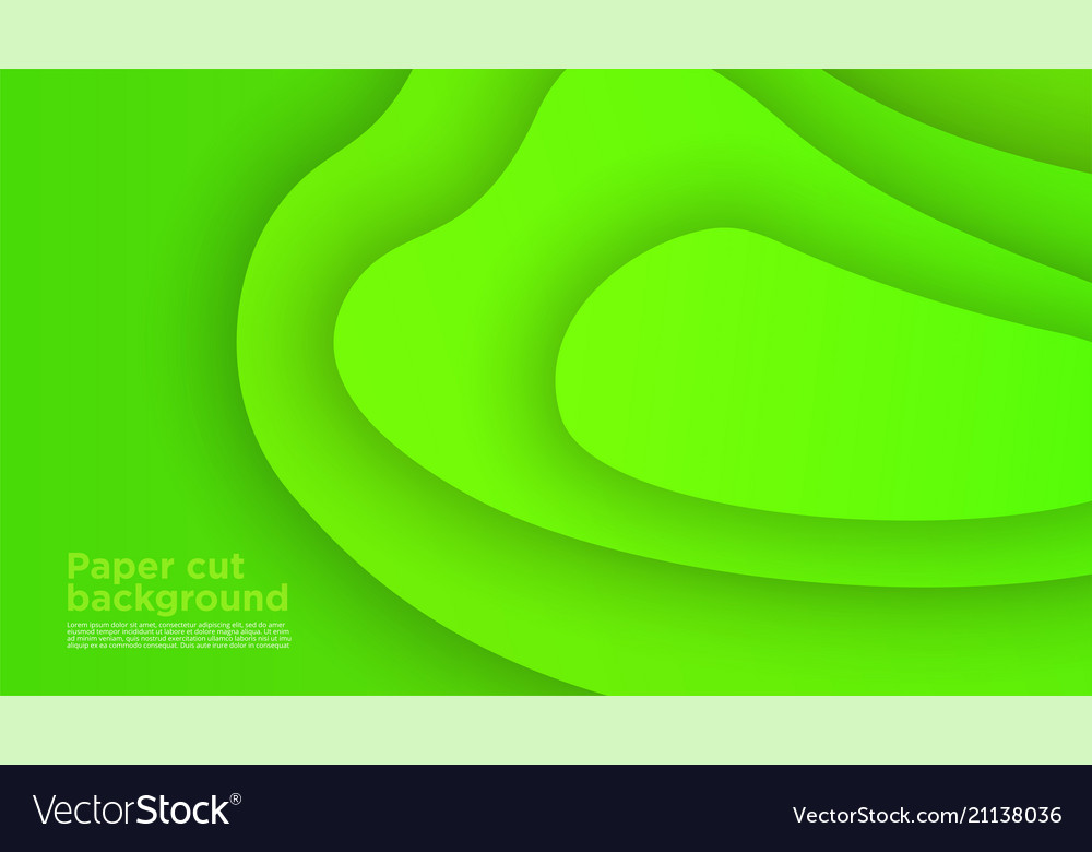 3d abstract background with paper cut shapes