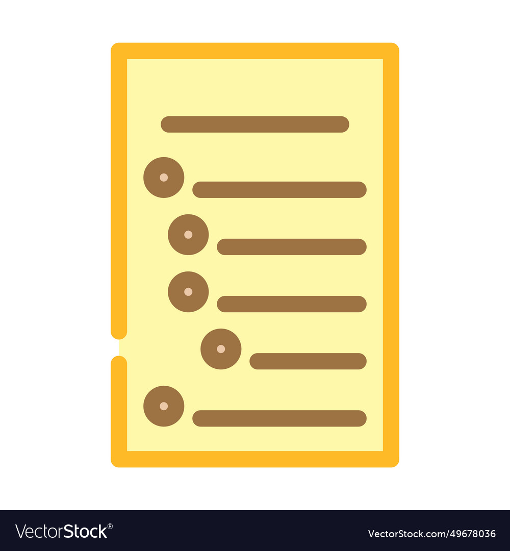 Bullet points list color icon