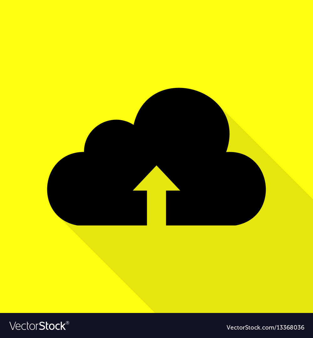 Cloud technology sign black icon with flat style