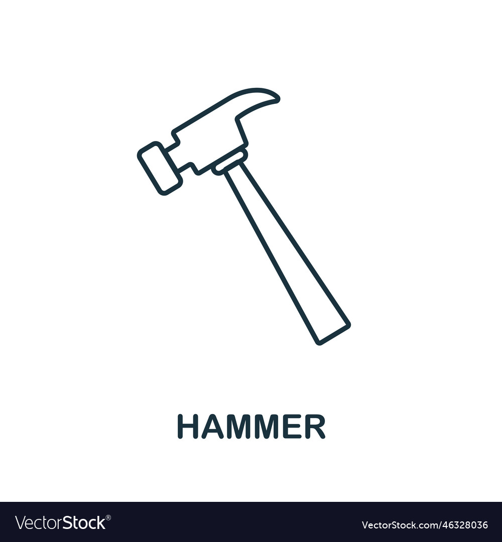Drill line icon simple element from construction vector image Drill line icon simple element from construction