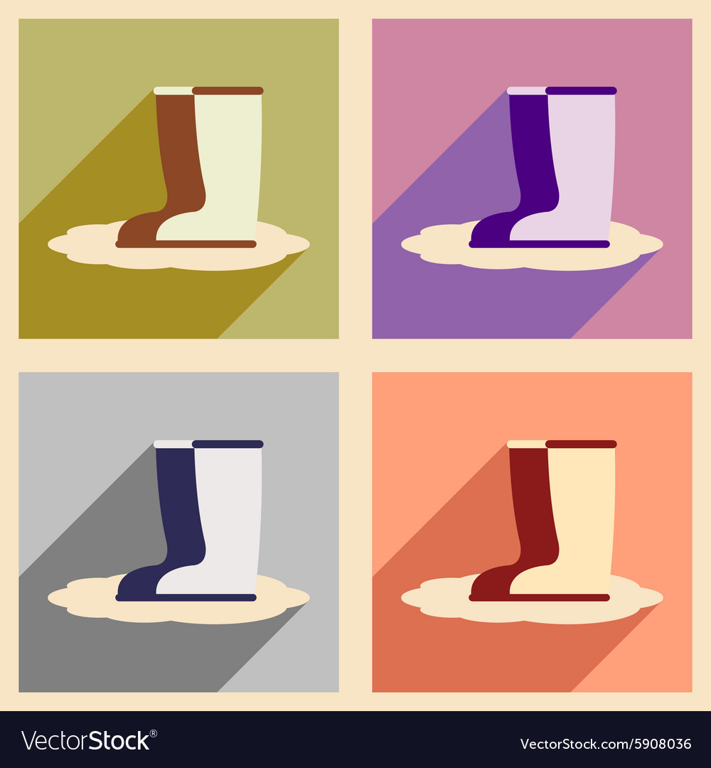 Flat with shadow concept and mobile application