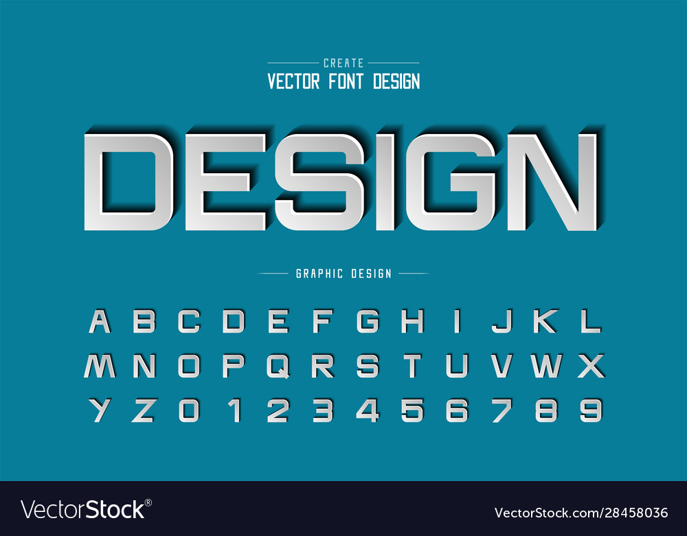 Font paper cut and alphabet script design vector image Font paper cut and alphabet script design